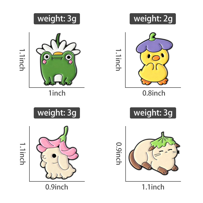 Flowers Leaf Hat Enamel Pins C - Flower Frog Pin 评论和价格